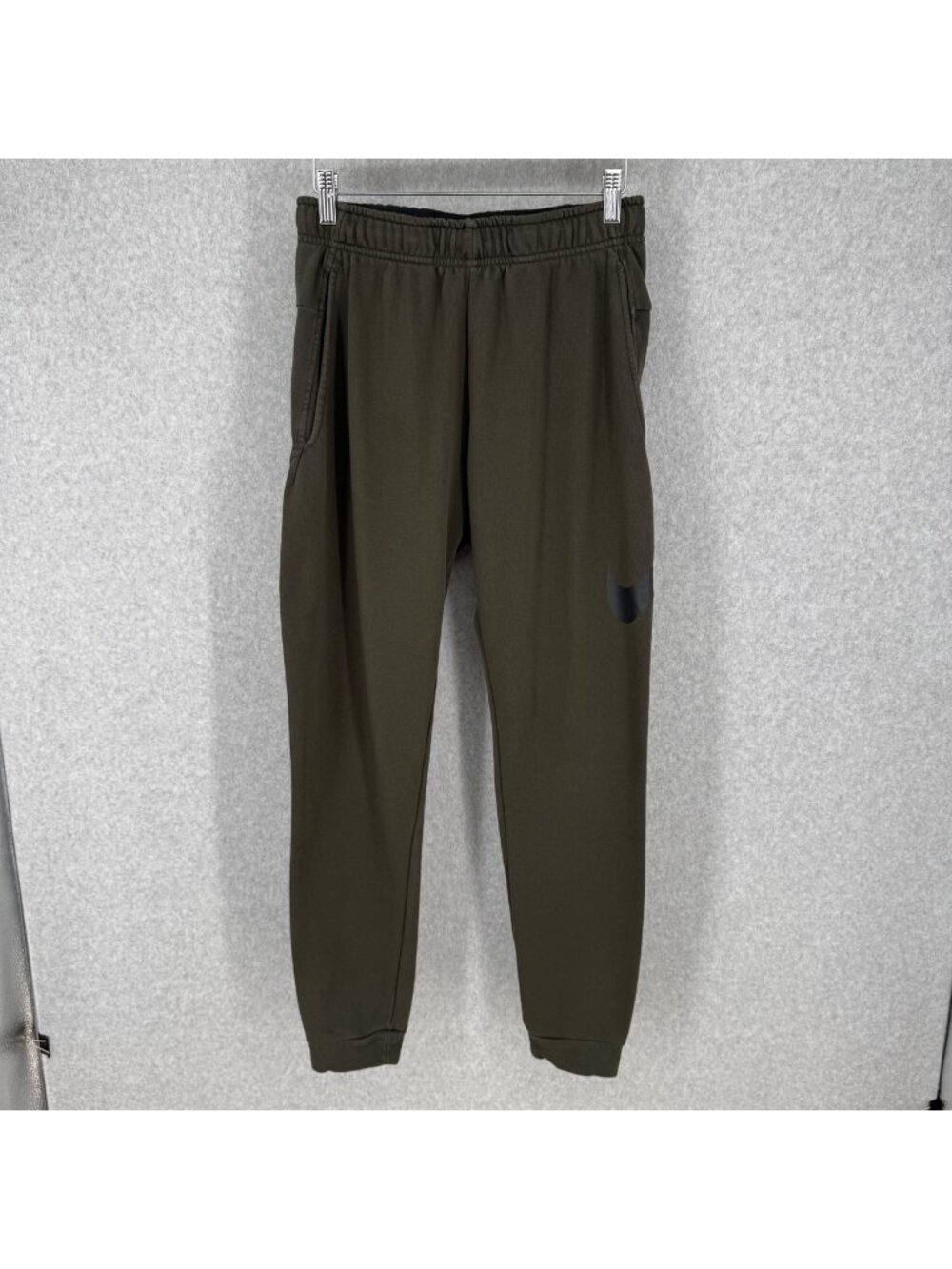 Nike Mens Dri-Fit Fleece Swoosh Tapered Training Jogger Pant Size S Green CU6775
